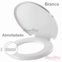 Tampa Vaso Assento Sanitario Almofadado Prime Branco Herc 2385