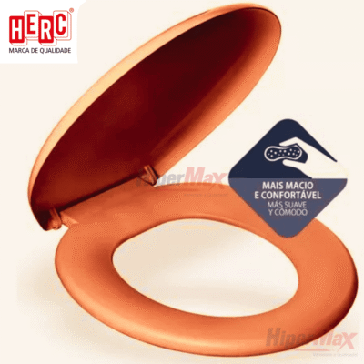 Tampa Vaso Assento Sanitario Almofadado Prime Caramelo Herc 2387
