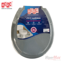 Tampa Vaso Assento Sanitario Almofadado Prime Cinza Escuro Herc 2388