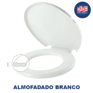 HiperMax Loja Araraquara Tampa Vaso Assento Sanitario Almofadado Prime Branco Herc 2385