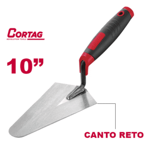 HiperMax Loja Araraquara Colher De Pedreiro 10" Cabo Plástico Canto Reto Cortag
