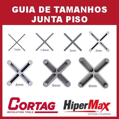 ESPACADORES-GUIA-JUNTAPISO-CORTAG-hipermaxloja-araraquara-material-de-construcao Espacador Juntapiso 4,00MM Pacote com 100 uni Cortag - Imagem 3