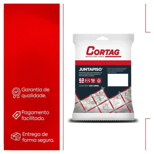 ESPACADORES-JUNTAPISO-CORTAG-hipermaxloja-araraquara-material-de-construcao Espacador Juntapiso 4,00MM Pacote com 100 uni Cortag - Imagem 4