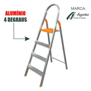 HiperMax Loja Araraquara Escada de Alumínio 4 Degraus Residencial Domestica - Agata