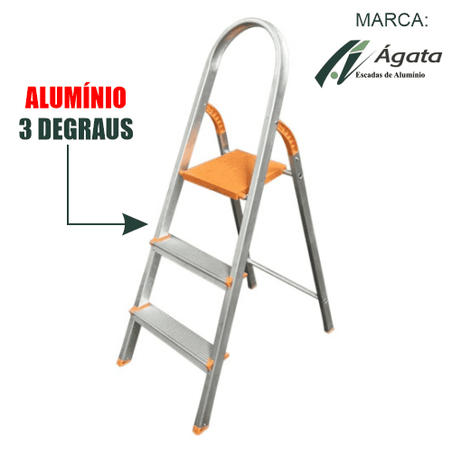 Escada-de-aluminio-3-degraus-residencial-Agata-hipermaxloja-araraquara-material-de-construcao Escada de Alumínio 3 Degraus Residencial Domestica - Agata
