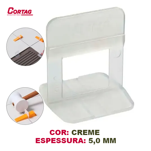 Espacador-Eco-5-mm-Creme-Granel-500-un-Cortag-loja-de-material-de-construcao-araraquara-1 Espaçador Eco 5,0 mm (Creme) Cortag- Pacote 50uni