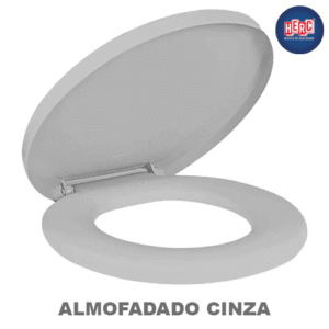 HiperMax Loja Araraquara Tampa Vaso Assento Sanitario Almofadado Prime Cinza Herc 2389