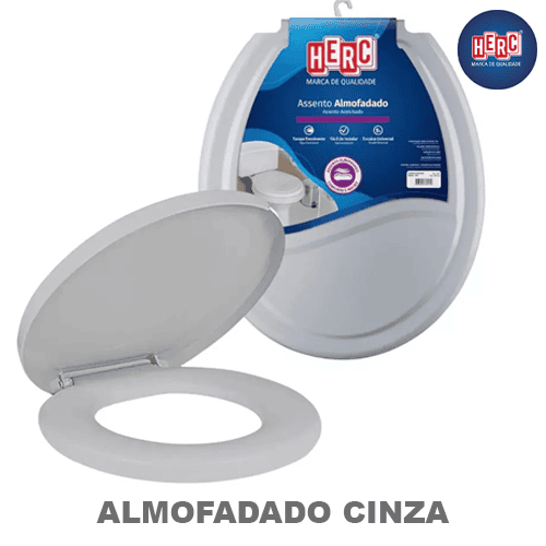 Tampa-Vaso-Assento-Sanitario-Almofadado-Prime-Cinza-Herc-loja-material-de-construcao-Araraquara-hipermaxloja2 Tampa Vaso Assento Sanitario Almofadado Prime Cinza Herc 2389 - Imagem 2